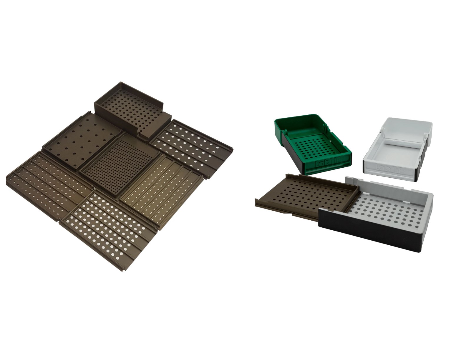 LabTIE bead dispenser mesh plates in multiple hole sizes for different bead types